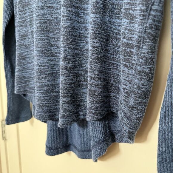 Rag & Bone Jean Top Womens Size Small Blue Long Sleeve Crew Neck High Low Hem - Picture 5 of 11
